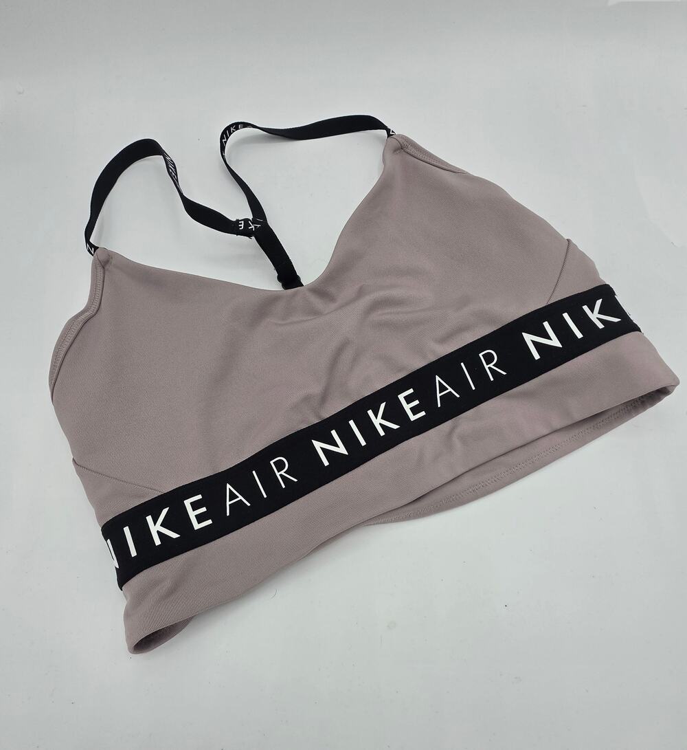 Nike Air Dri-FIT Indy Light Support Sports Bra Dusty Lavender Grey Black Size M